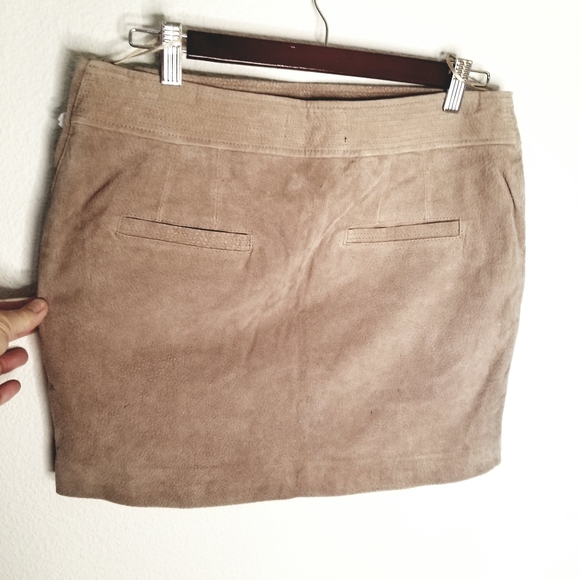 NEW Dictionary Brand Leather Suede Mini Skirt Lined Side Zip Western Cowgirl - Picture 6 of 7